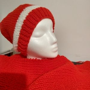 Scarf & hat handmade 53"long 9" wide
